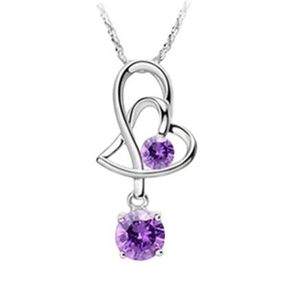 925 Sterling Silver Necklace for Women Simple Irregular Heart Moon Trendy Simple Geometric Handmade Chocker Fine Jewelry