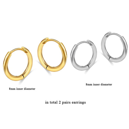 Shevalues Hoop Earrings for Women Luxury 14K Gold Plated Jewelry Set for Men New Piercing Ear Rings Hypoallergenic Earrings