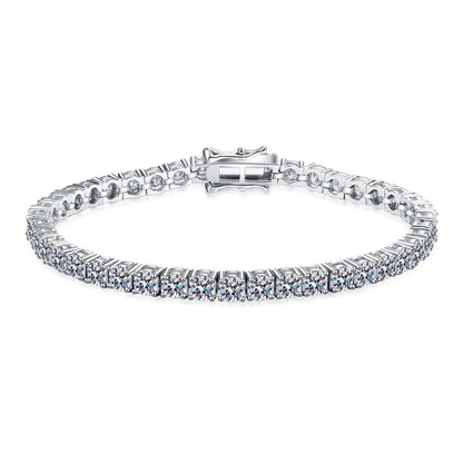 New 3mm D VVS1 Moissanite Tennis Bracelet for Women Classic Jewelry 100% 925 Sterling Silver Certified Bracelet for Men Chain