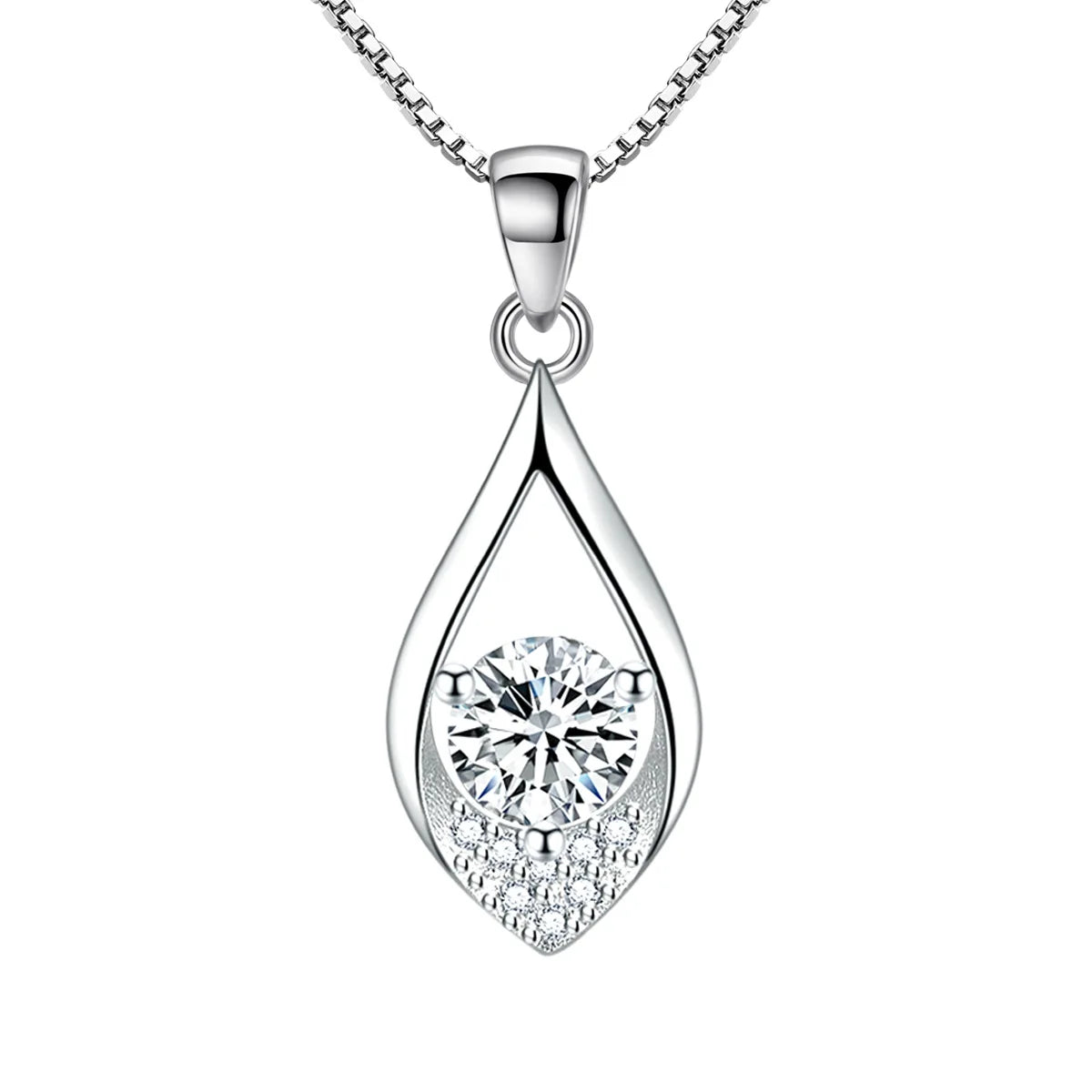 925 Sterling Silver Necklace for Women Simple Irregular Heart Moon Trendy Simple Geometric Handmade Chocker Fine Jewelry