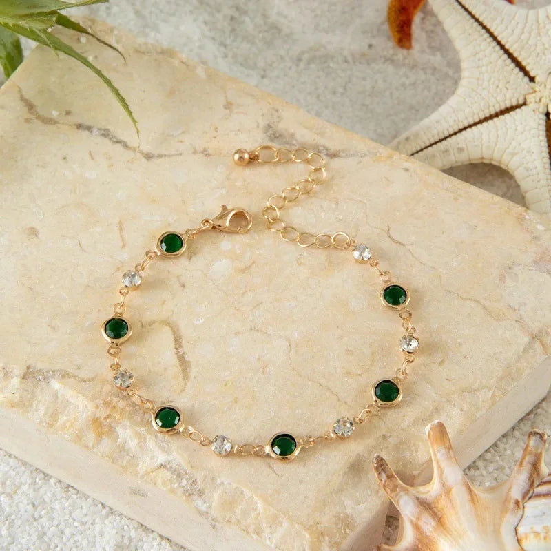 Fashionable Single-Layer Alloy Heart-Shaped Butterfly Eye Bracelet Women's Jewelry Accessory Versatile And Stylish Handwear
