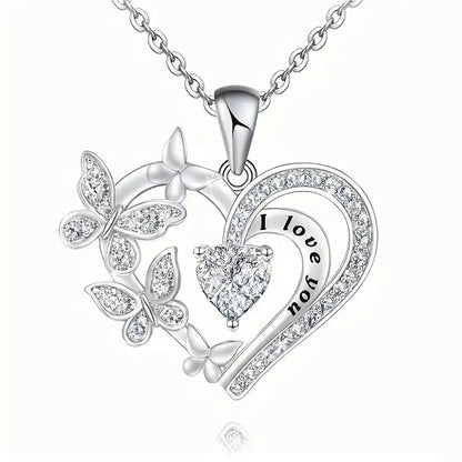 New High end Geometric Design Love Cube Zirconia Necklace with Sparkling Zirconia Jewelry Elegant Daily Accessories Wholesale