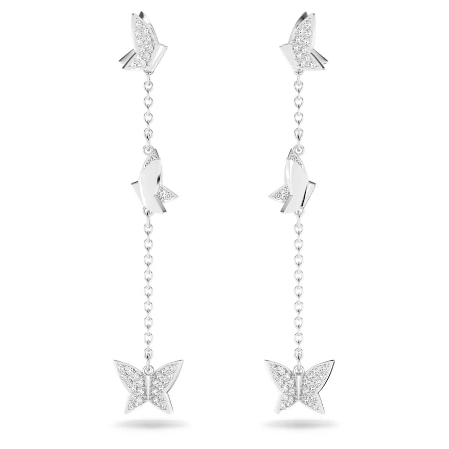 CWWZircons Delicate Long Dangling Cluster Baguette Cubic Zirconia Drop Earrings for Wedding Brides Jewelry Accessories CZ532