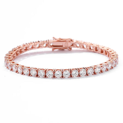 New 3mm D VVS1 Moissanite Tennis Bracelet for Women Classic Jewelry 100% 925 Sterling Silver Certified Bracelet for Men Chain