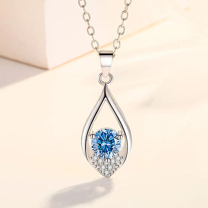 925 Sterling Silver Necklace for Women Simple Irregular Heart Moon Trendy Simple Geometric Handmade Chocker Fine Jewelry