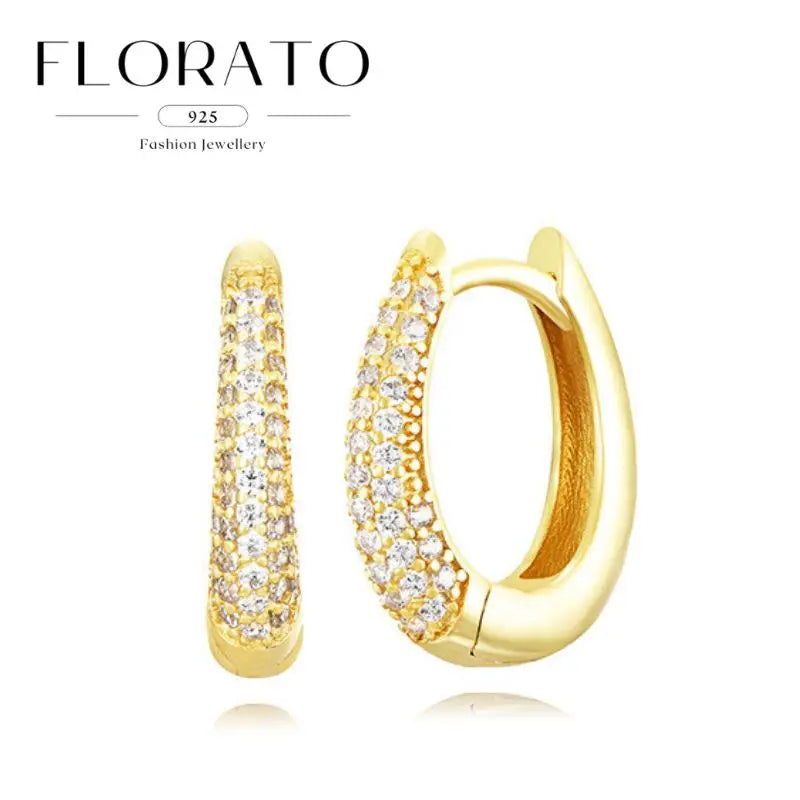 925 Sterling Silver Needle Irregular White Zircon Hoop Earrings For Women Pearl Ear Buckles Vintage Luxury Crystal Jewelry Gifts