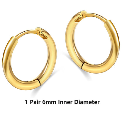 Shevalues Hoop Earrings for Women Luxury 14K Gold Plated Jewelry Set for Men New Piercing Ear Rings Hypoallergenic Earrings
