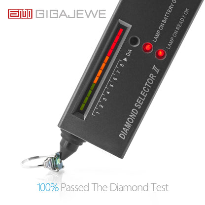 GIGAJEWE Moissanite Emerald Cut Natural Cyan 8X10mm 4.0ct S925 Silver Ring Diamond Test Passed Woman Wife Gift With GRA