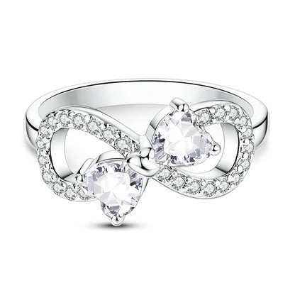 Original 925 Silver Ring For Woman Heart Star Sparkling Zircon Engagement Anniversary Fashion Jewelry